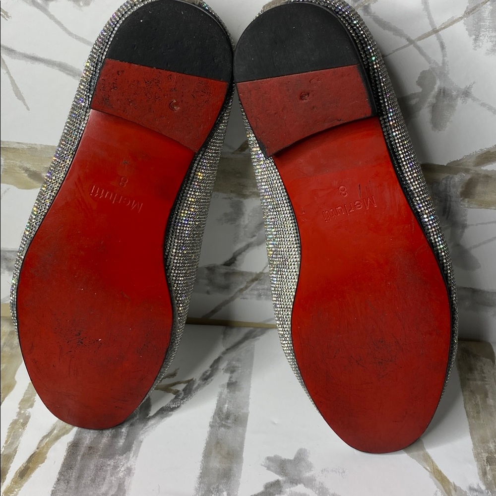Merlutti Silver Rhinestone Loafers - Picture 7 of 8